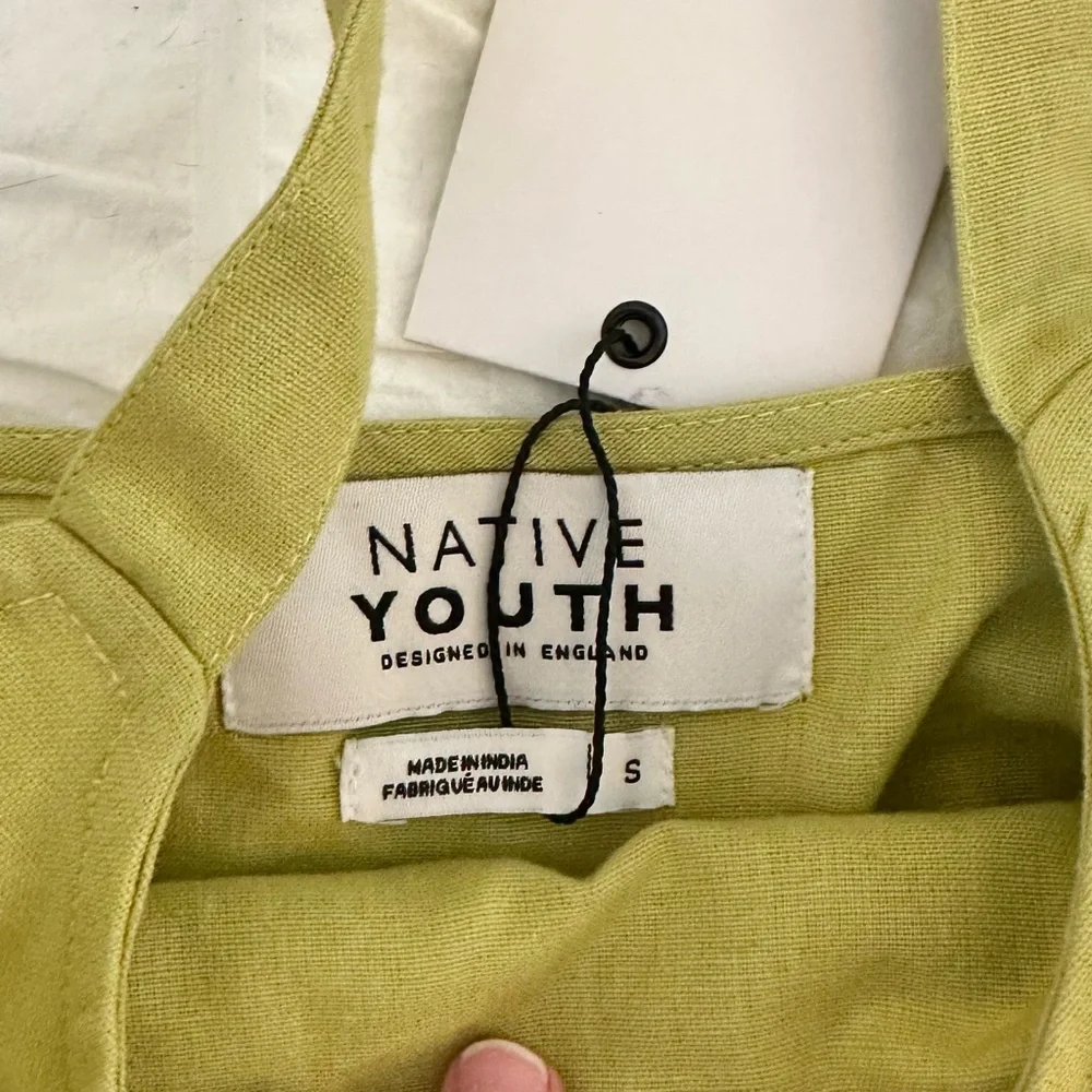 NWT Native Youth Verdi Linen Ruffle Tank - Picture 4 of 9